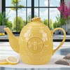 Certified International French Bees Embossed Honeycomb 40 oz. Teapot, 9.25"