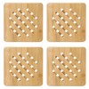 4Pcs Bamboo Table Mat Anti-Scald Non-Slip Bowl Cup Heat Insulation