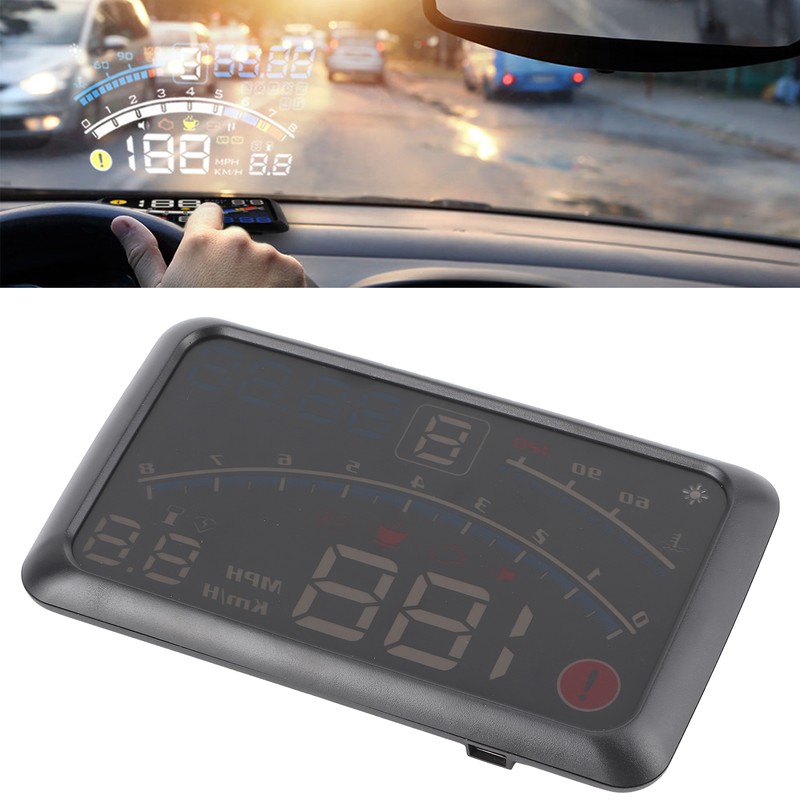 5.5in Car Projector Headup Display Set OBD2 HUD Windscreen Driving