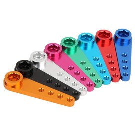 Tbest Servo Horn Arm, 25T RC Servo Arm Accessories, Aluminium Alloy for Futaba/JR RC Servo 8 Colours
