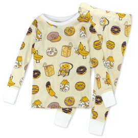 HonestBaby 2-Piece Pajamas Sleepwear PJs 100% Organic Cotton for Baby, Toddler, Kids, Boy, Sweet Banana, 3T