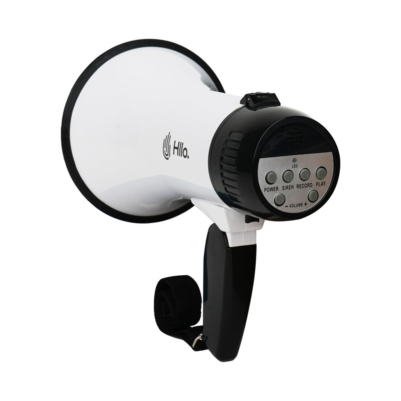 HLLO 105dB Loud Megaphone with Siren and Adjustable Volume