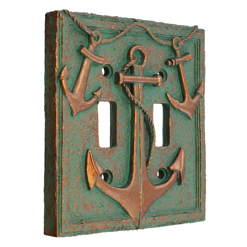 Top Brass Nautical Multiple Anchor & Rope Electrical Cover Wall