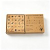 25 Pcs Mini Wooden Rubber Stamps for Journaling, Flower Set