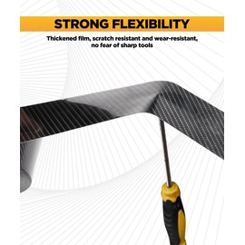 Flaconi Carbon Folie Auto,Schwarze Folie Selbstklebend,Karbon Folie für Auto,Auto Schutzfolie,Klebefolie Auto Außen,Lackschutzfolie Auto,Geeignet für Auto Fahrrad Motorrad Einstiegsleisten Schutz