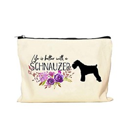 Schnauzer Life is Better Makeup Bag