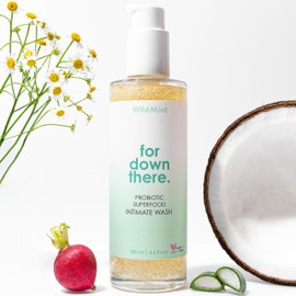 WildMint Probiotic Intimate Wash for Down There | Natural Feminine Wash with Probiotics & Superfoods | pH Balanced & Fragrance-Free for Sensitive Skin | Neutralises Odour | Made in The UK | 200ml