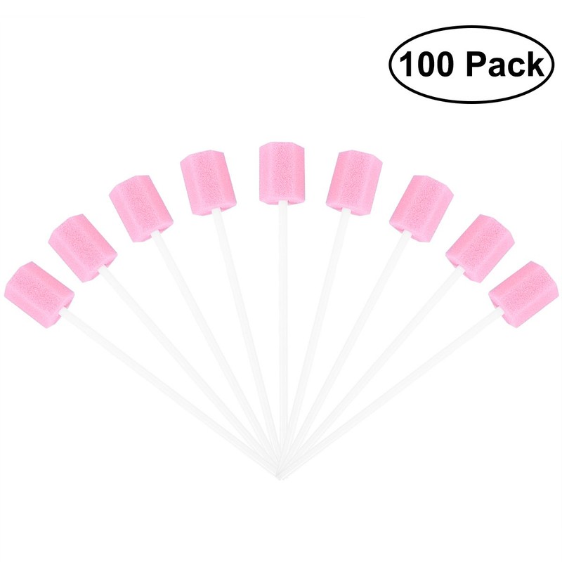 SUPVOX Disposable Oral Care Sponge Swabs Teeth Cleaning Mouth Swabs