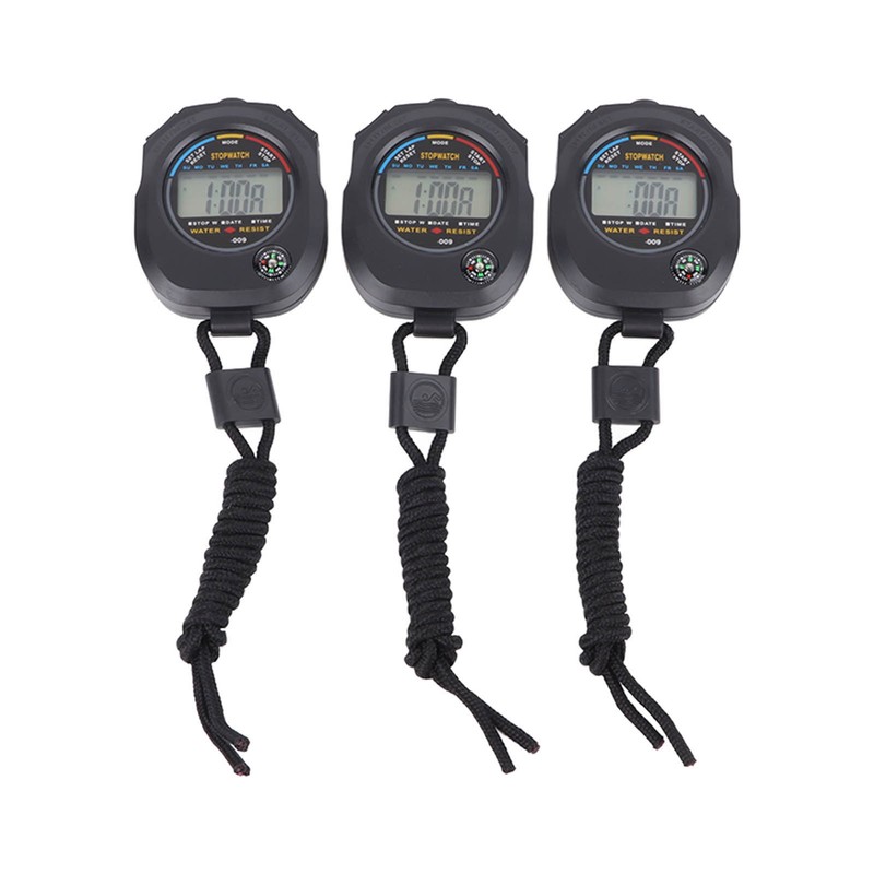 3 PCS Sports Stopwatch High Accuracy Waterproof 40mah Sports Stopwatch