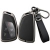 Ontto Metal & Leather Key Case Fit for Chevy Silverado