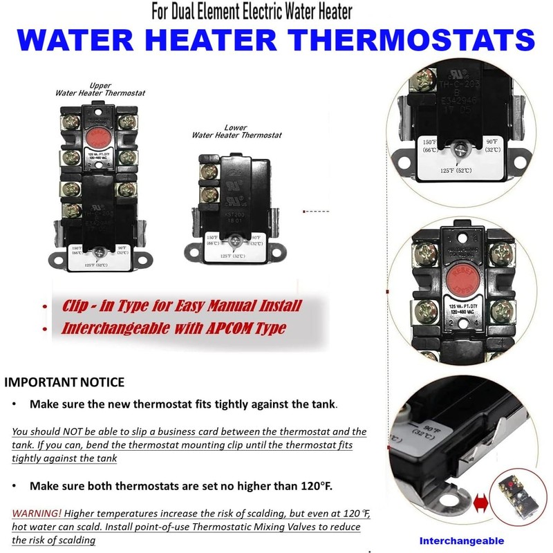 LONG TERM EWH-01 Electric Water Heater Tune-Up Kit, Includes 4500W