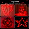 Ariceleo Upgraded LED Fairy Lights, 2 Pack 16ft Red with