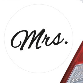 huuraa Sticker Mrs Lettering Sticker 10 cm with Motif Wedding Gift Idea for Friends and Family