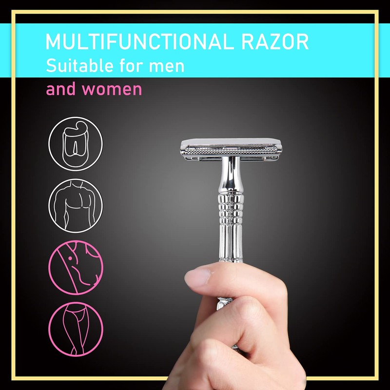 BAILI Classic 3-Piece Double Edge Safety Razor Wet Shaving for