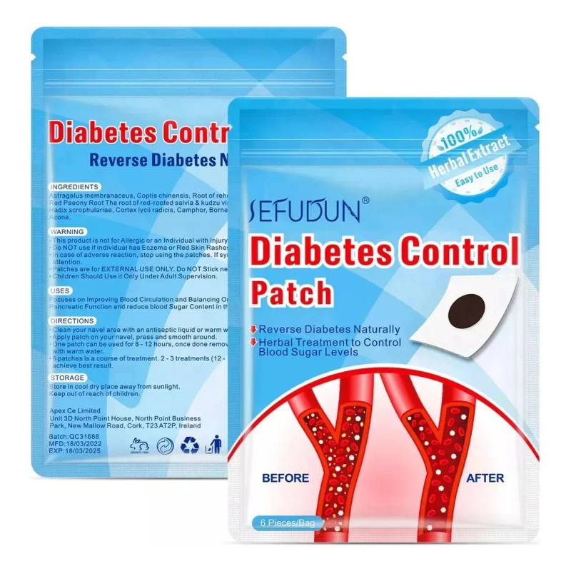 Parches 100% Naturales Apoyo Control Glucosa En La Sangre
