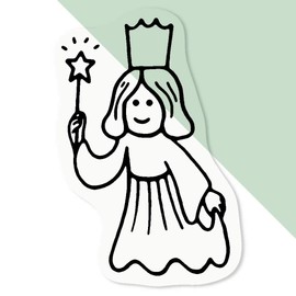 'Fairy Godmother' Clear Sticker Decal – Waterproof Film for Windows, Cars, Walls & Crafts, XL (460mm) (DC00050332)
