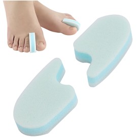 Foam Toe Separator, Breatheable Foam Toe Spacers, to Align Crooked, Overlapping Toe, Relieve Corn, Blister and Reduce Toe Irritation,Washable Reusable Sponge Toe Separators