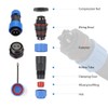 MiJunHD No Soldering Screw Crimping LD20 Rear Nut Aviation Connector,