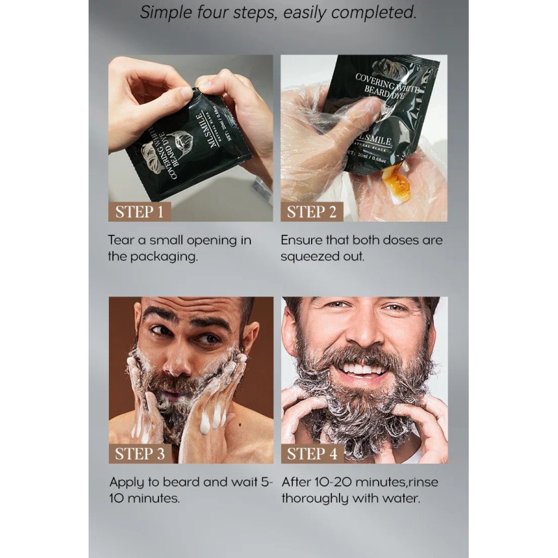 10 Piezas De Tinte De Barba Para Barba De Uso
