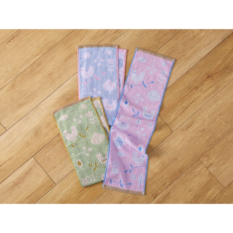 kosugizen Slim Baby Towel (Small Bird), 7.9 x 31.5 inches