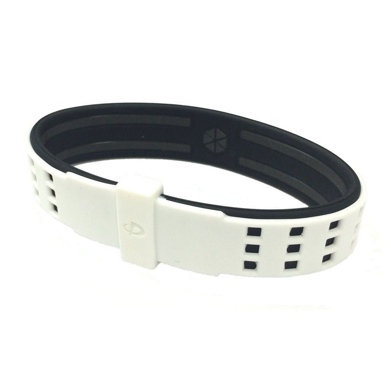 Phiten RAKUWA Bracelet Bracelet S DUO Type White/Black 6.7 inches