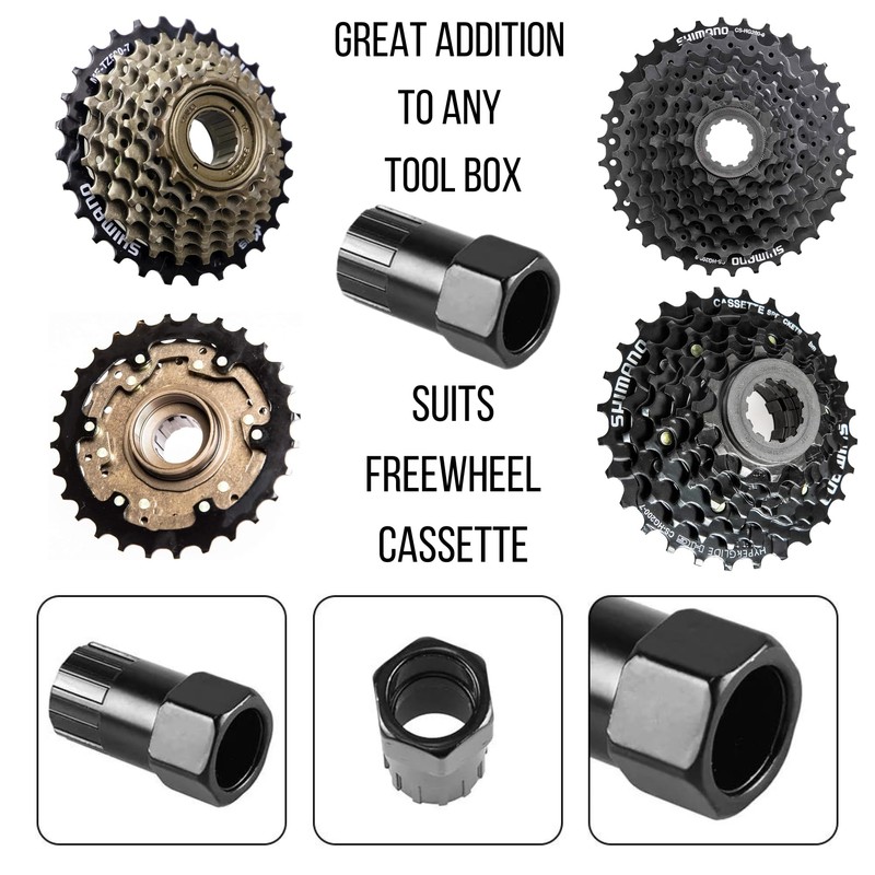 Freewheel Cassette Removal Tool, E Bike Bicycle Compatibility with Shimano,
