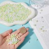 SUNNYCLUE 1 Box 1500 Pieces Beads Without Hole Green Bubble