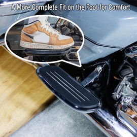 VASTMT Motorcycle Footboards Passenger Floorboard and Mount Kit Fit for Harley Touring Road King Road Glide Street Glide Electra Glide CVO 1993-Up