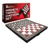 Magnetic Checkers Board Game and Magnetic Checker Pieces, 9.8 x