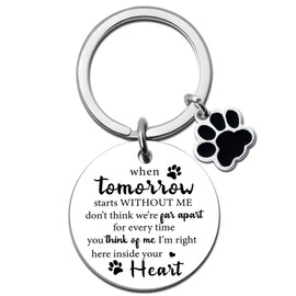 UYBEPU Dog Memorial Keychain Dog Memorial Gifts for Loss Of Dogs Pet Memorials Keychain Gifts for Dogs Passing Away Remembrance Gift Ideas