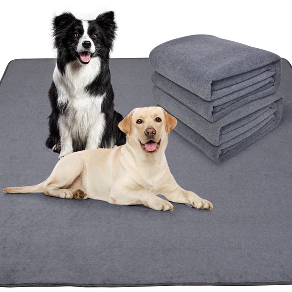 2 Packs Washable Dog Puppy Pads for Floor, Non-Slip Reusable