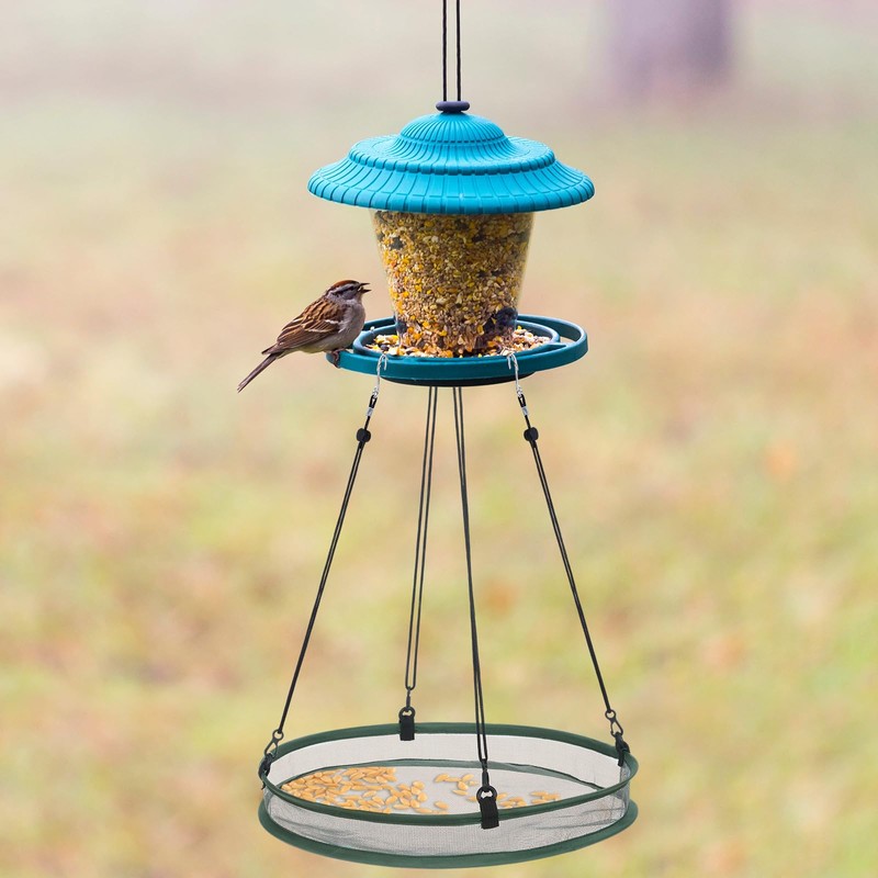 FoldTier 1 Pieces Universal Wild Bird Seed Catcher Hanging Hoop