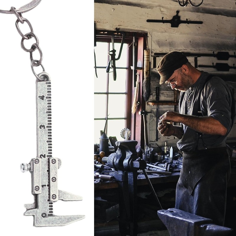 Small Calliper Keyring - Fun Measuring Tool for Craftsmen, DIY,