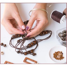 My-Bead Wax Cord Cotton Cord Waxed 90 m x 1 mm Turquoise Petrol Jewellery Craft Macrame Bead Cord Knot Craft Bracelets Chains DIY