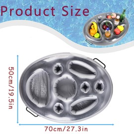 Snowtain Floating Coasters, Pool Drink Holder with 8 Holes, Drink Holder Pool, Suitable for Summer Pool Parties, Beach Theme Parties Floating Coasters