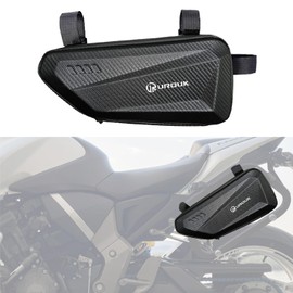 UROUK Motorcycle Tool Bag 1.5L Motorcycle Storage Bags EVA Hard Case Waterproof Motorcycle Bag (Left Bag)