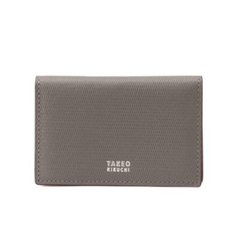 Takeokikuchi Soft & Natural Mini Mesh Leather Business Card Holder, dark gray (513)