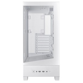 ASUS A31 White ATX Mid-Tower Gaming Case, Dual-Sided Tempered Glass, Frameless Design, BTF Hidden Connectors, 360 AIO Support, 8° Angled Base, ARGB Ready, Optimized Airflow, Seamless Cable Management
