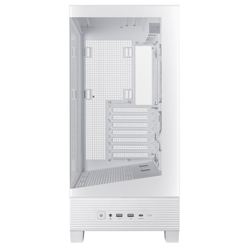 ASUS A31 White ATX Mid-Tower Gaming Case, Dual-Sided Tempered Glass,
