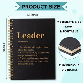 Sixrip Leader Definition160 Blank Pages Spiral Notebook, Funny Notebooks for Leaders, Leader Appreciation Gifts, Birthday Retirement Gifts for Leader, Leadership Gifts for Leader Boss Mentor