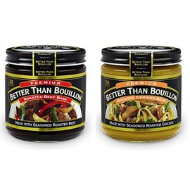 Better than Bouillon Premium Roasted Beef Base & Roasted Chicken Base 8 oz Jars, 2 CT