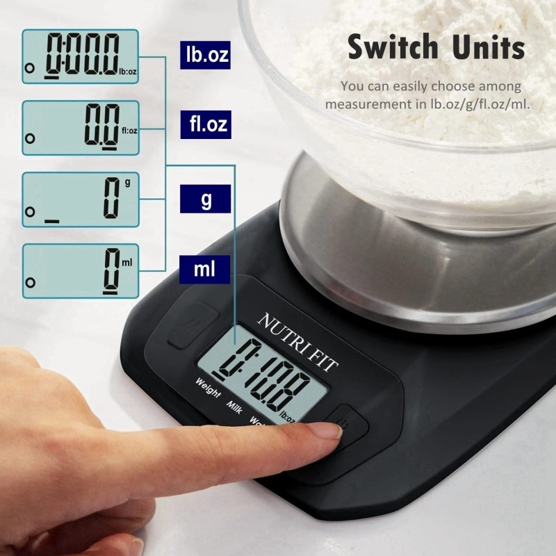 NUTRI FIT Small Digital Food Scales Weight in Grams and