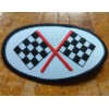 PICK 1! Checkered FLAGS patch - Embroidered winner iron on