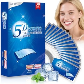 Tiras Blanqueadoras Dientes, 30 Piezas Whitening Strips, Tiras Blanqueadoras De Dientes, Tiras para Dientes, Limpia y Blanquea Eficazmente los Dientes y Elimina las Manchas de Café y Bebidas.