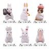 12 pieces mini rabbit figures, miniature landscape rabbits, miniature rabbits,
