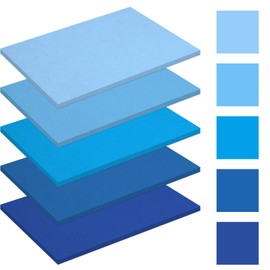 gisgfim 60 Sheets Blue Construction Paper Cardstock 8.5 X 11, 5 Assorted Colors Card Stock Printer Scrapbook Paper 65lb/180gsm for DIY Winter Holiday Birthday Craft Arts Embossing Printing Invitations