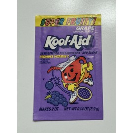 Kool-Aid Vintage 90s Kool-Aid Super Fruity Grape Flavor Packet NOS