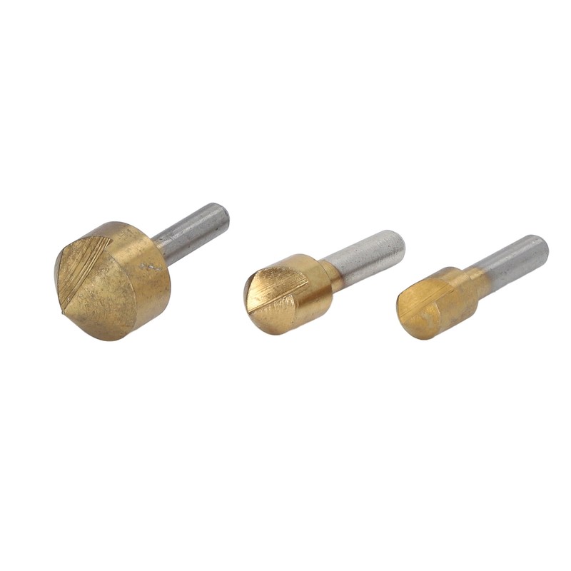 11Pcs Chamfer Drilling Tools Woodworking Ti Coated Step Drill Bits