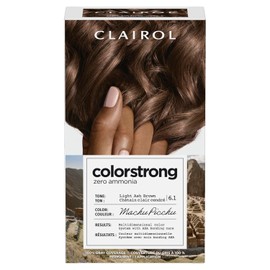 Clairol ColorStrong Permanent Zero Ammonia Hair Dye, 6.1 Light Ash Brown - Machu Picchu Hair Color, Pack of 1