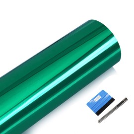 NewL 30x150cm Glossy Chrome Green Vinyl Wrap For Car Bike Motorcycle